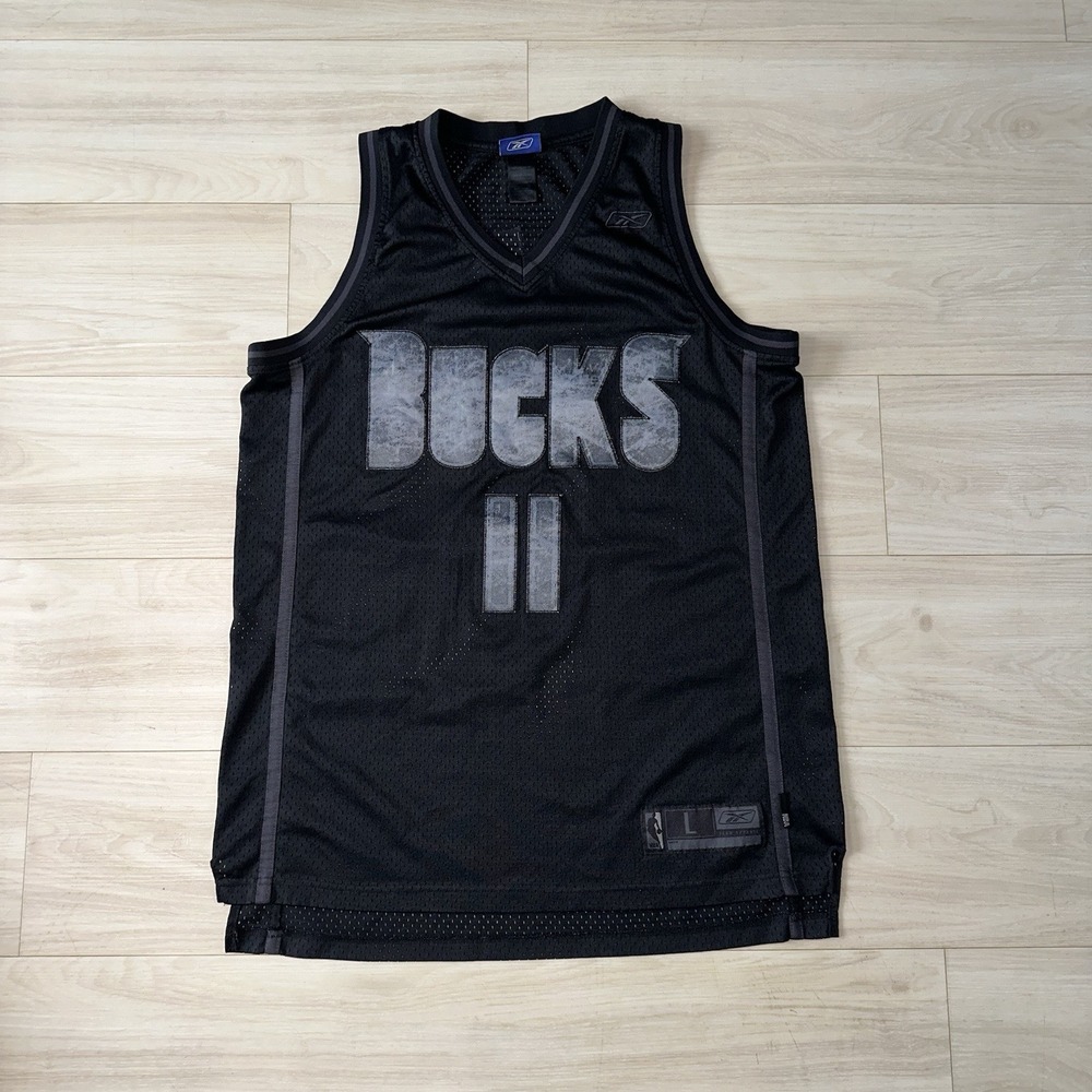 Vintage NBA Milwaukee Bucks‎ Tj Ford Basketball Jersey Rebook Men's Large Rare